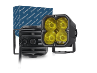Kvadrāta Formas Darba Lukturs Tālās Gaismas Papildlukturis Ar Dzeltenu Stiklu 20w (76mm) E9 10R-6